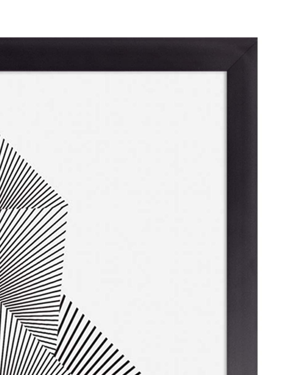 Origami: cuadro decorativo, vista 2 (negro detalle)