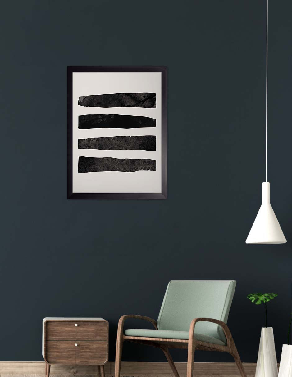Persianas: cuadro decorativo, vista 3 (negro render)