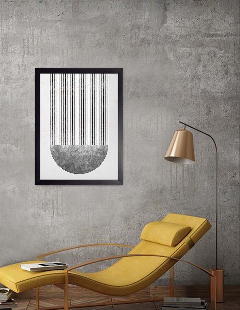 Plomada: cuadro decorativo, vista 3 (negro render)