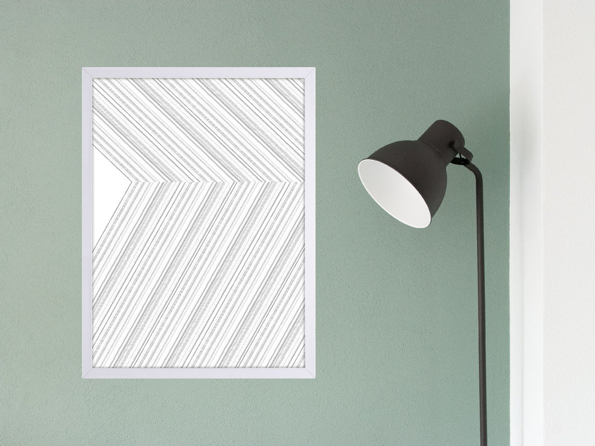 Rayas Plata: cuadro decorativo, vista 2 (render 01)