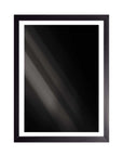 Rayo Diagonal: franjas diagonales de luz gris sobre fondo negro, cuadro con marco negro (ELEG-002)