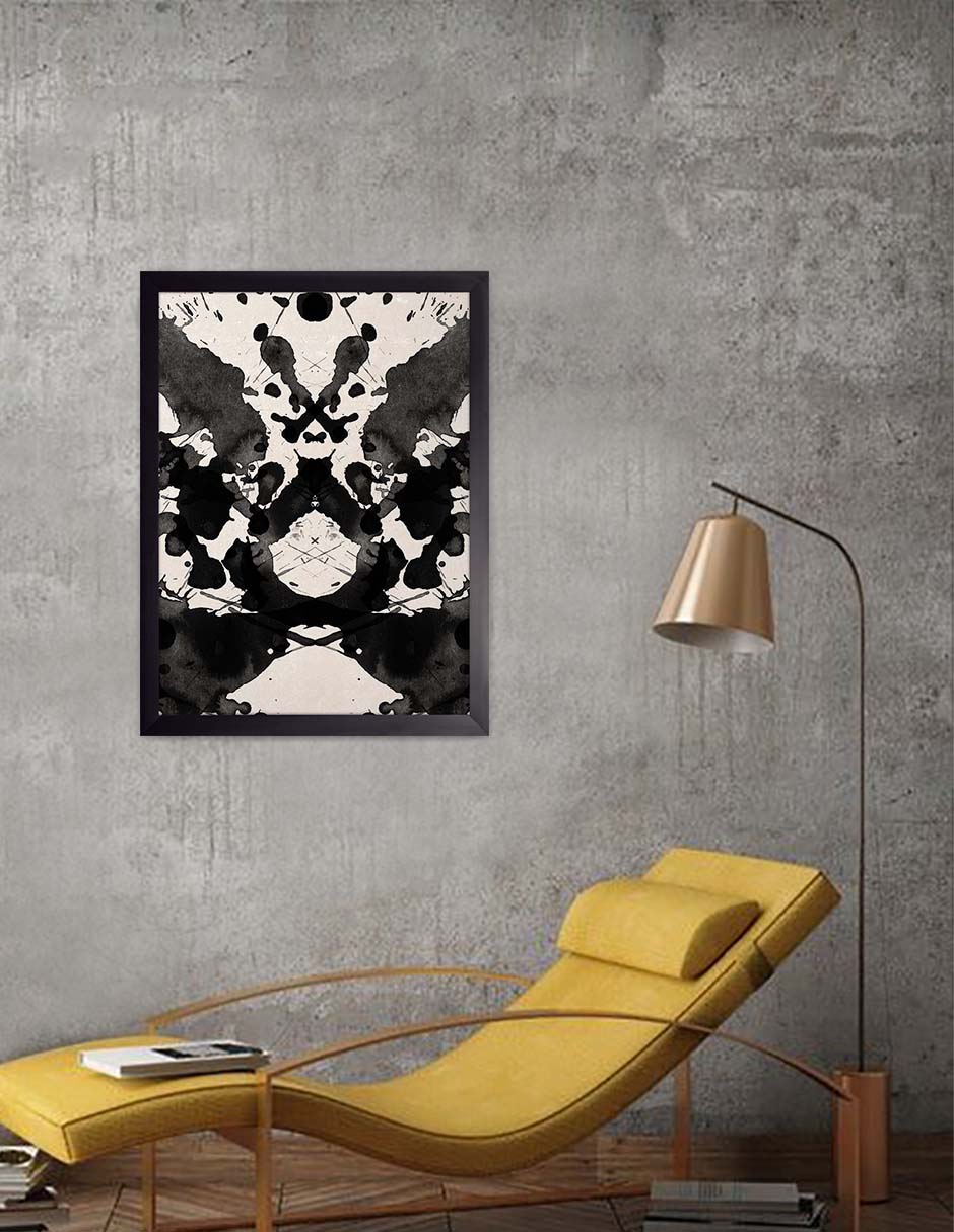 Reflejo: cuadro decorativo, vista 3 (negro render)