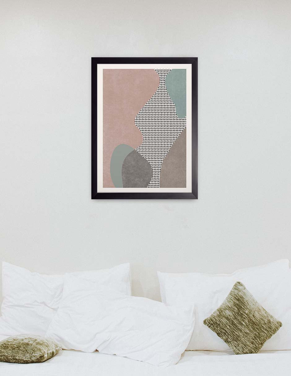 Río Punteado: cuadro decorativo, vista 3 (negro render)