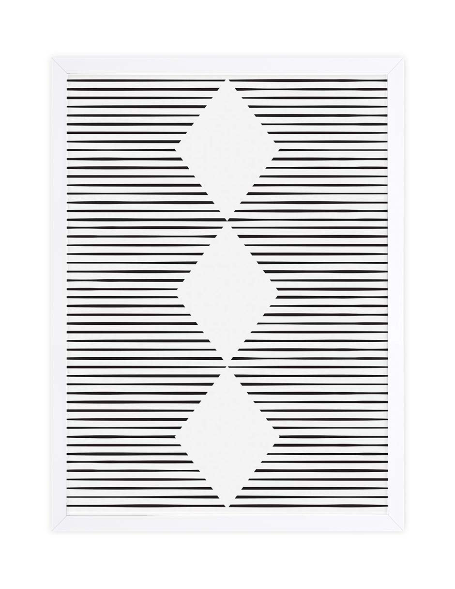 Rombos: cuadro decorativo, vista 4 (blanco)