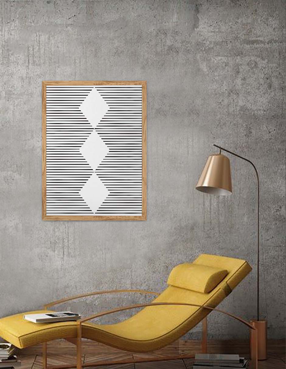 Rombos: cuadro decorativo, vista 9 (madera render)