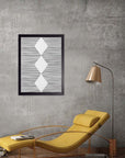 Rombos: cuadro decorativo, vista 3 (negro render)