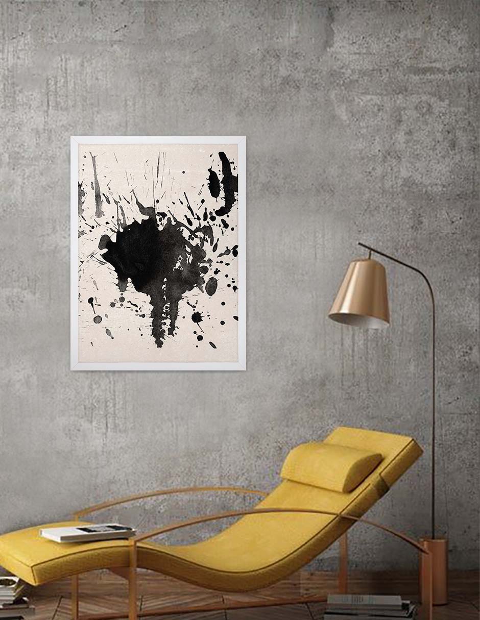 Salpicón Negro: cuadro decorativo, vista 6 (blanco render)