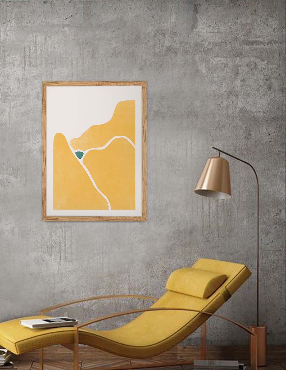 Sembradío: cuadro decorativo, vista 9 (madera render)
