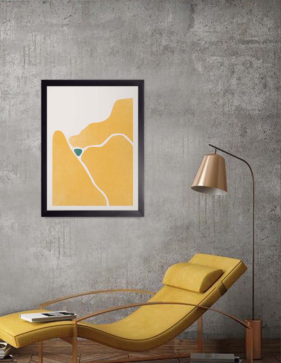 Sembradío: cuadro decorativo, vista 3 (negro render)