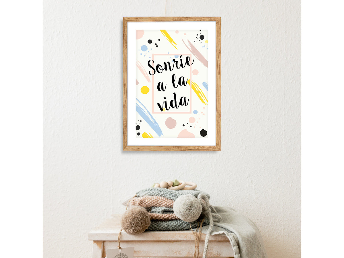 Sonríe: cuadro decorativo, vista 2 (c render 01)