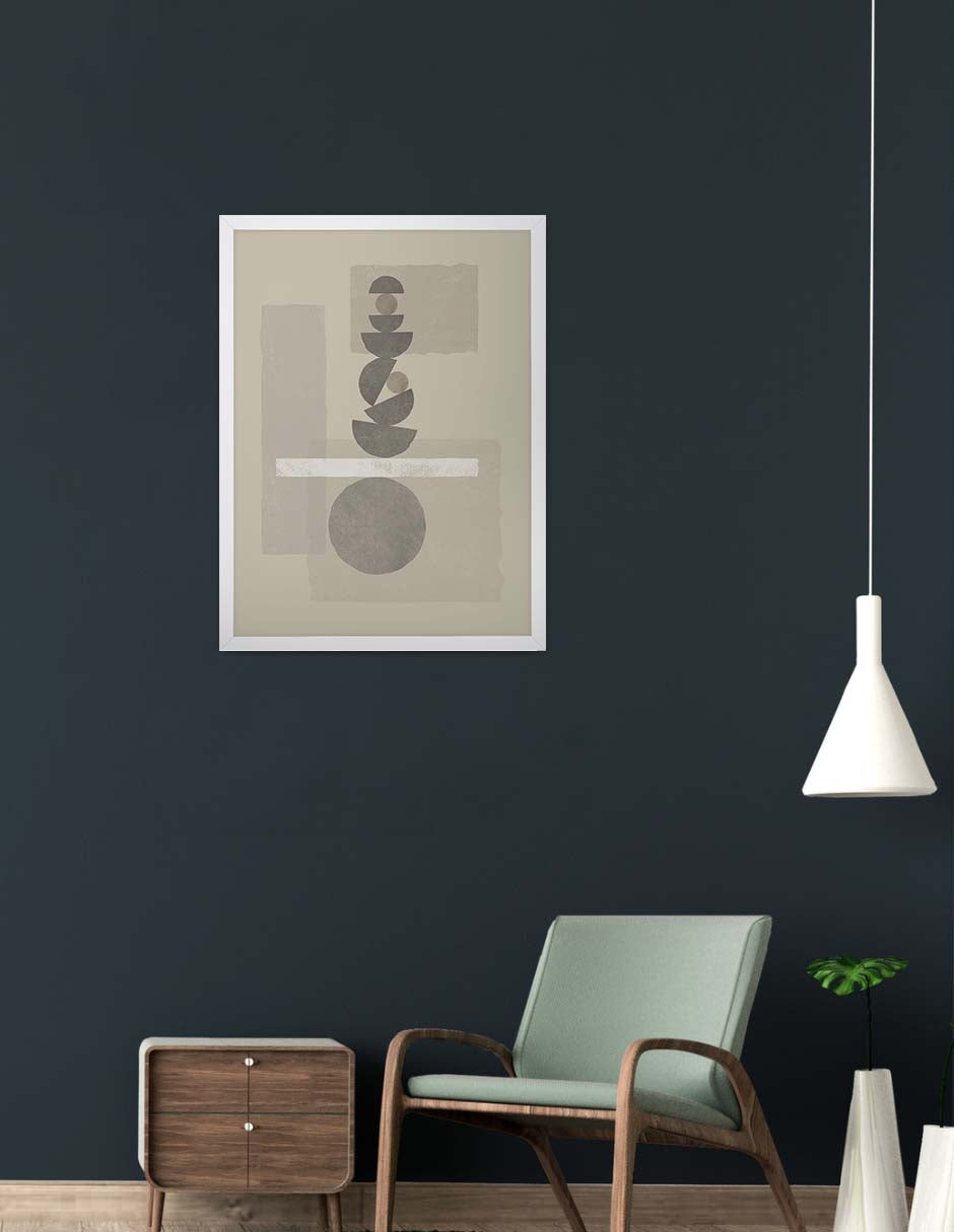 Torre Zen: cuadro decorativo, vista 6 (blanco render)