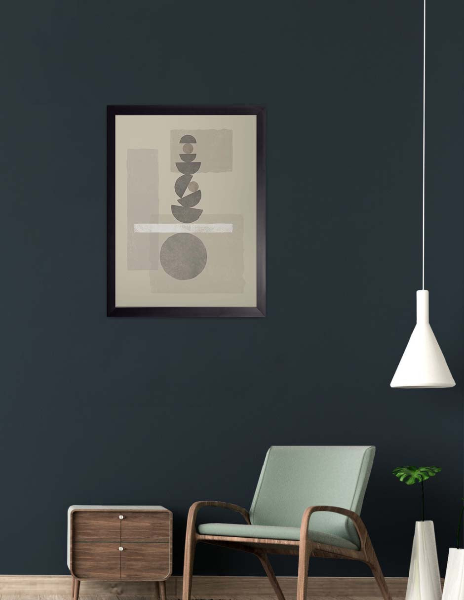 Torre Zen: cuadro decorativo, vista 3 (negro render)