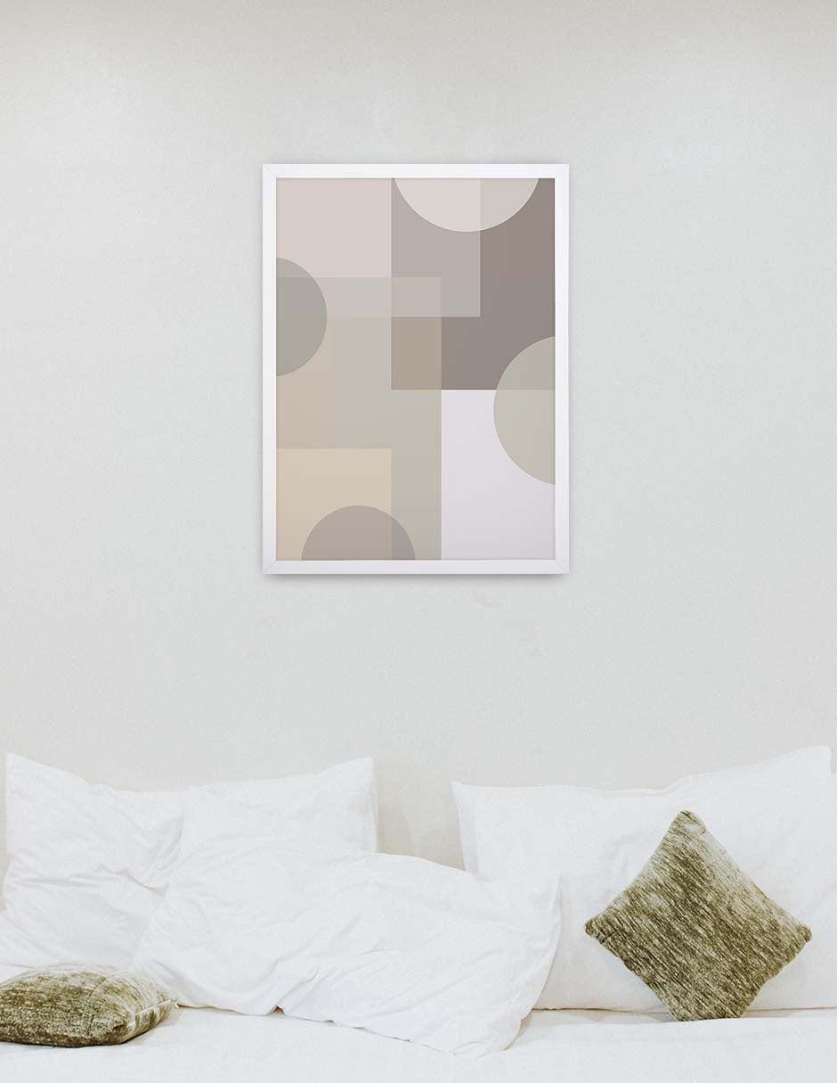 Transparencias: cuadro decorativo, vista 6 (blanco render)