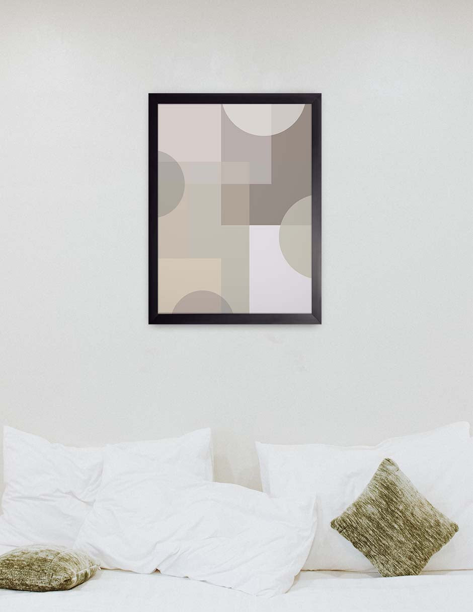 Transparencias: cuadro decorativo, vista 3 (negro render)