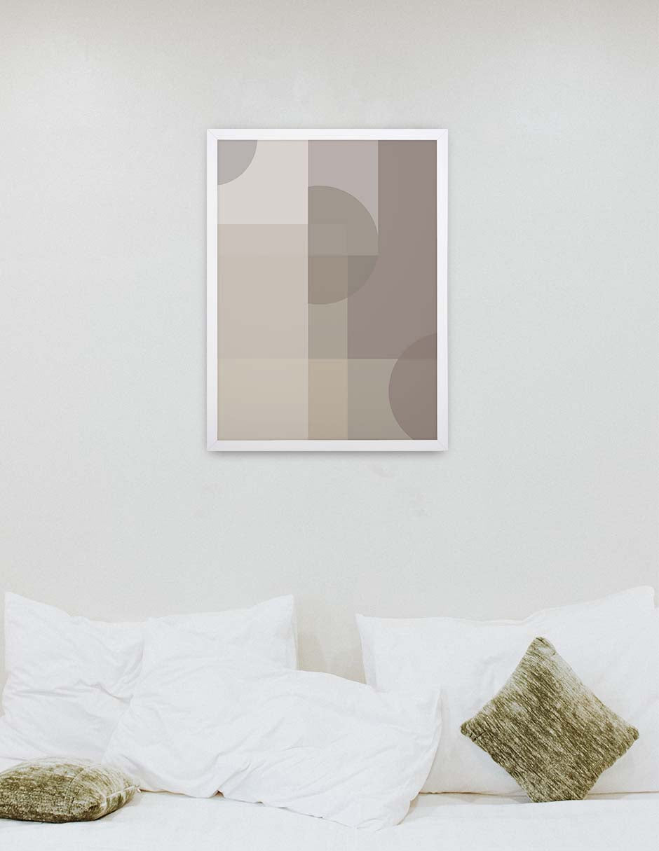 Velos Taupe: cuadro decorativo, vista 6 (blanco render)