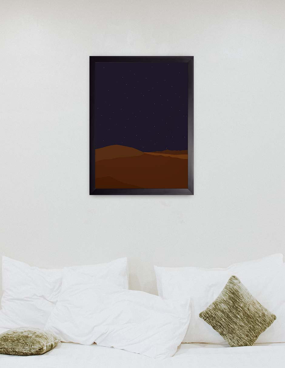 Vigilia: cuadro decorativo, vista 3 (negro render)