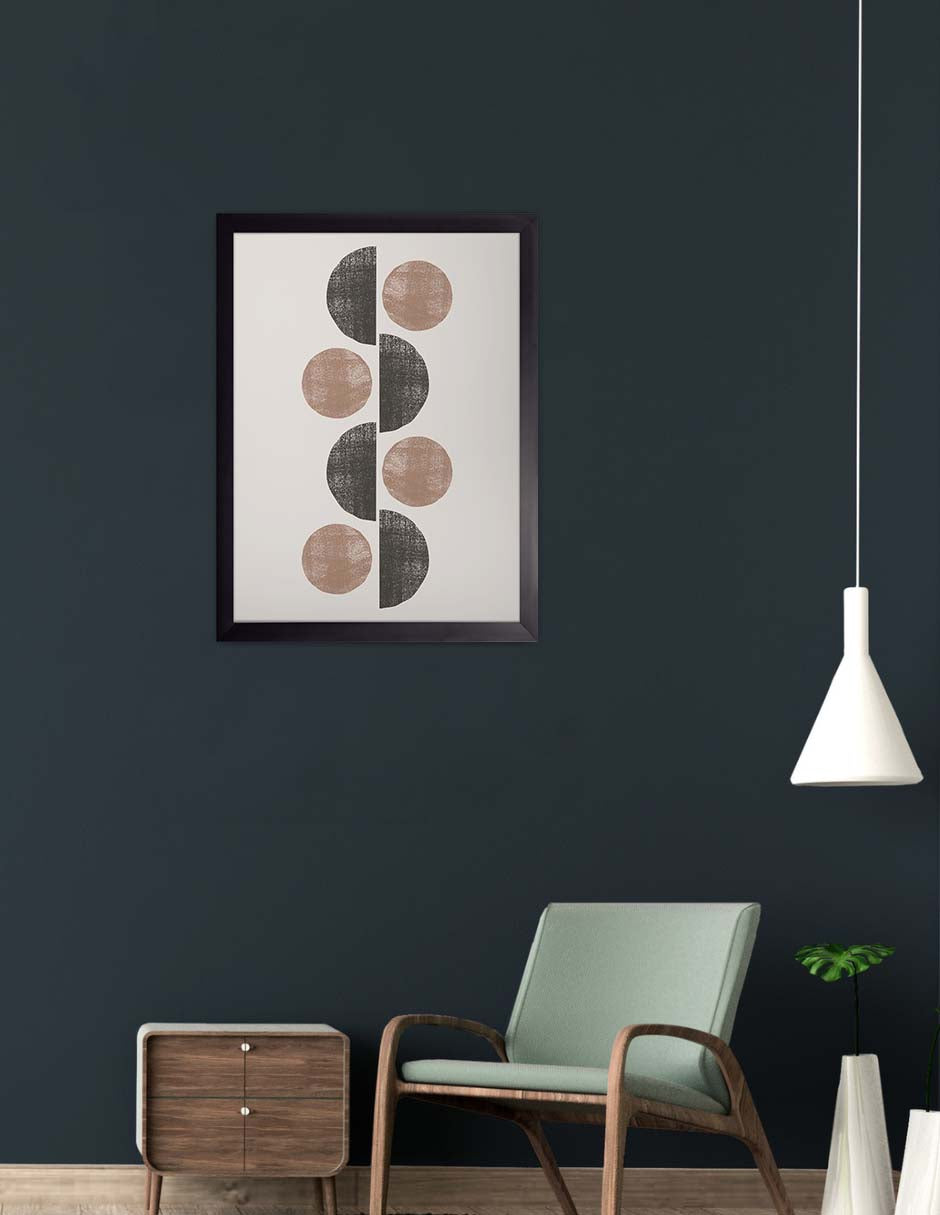 Zigzag: cuadro decorativo, vista 3 (negro render)
