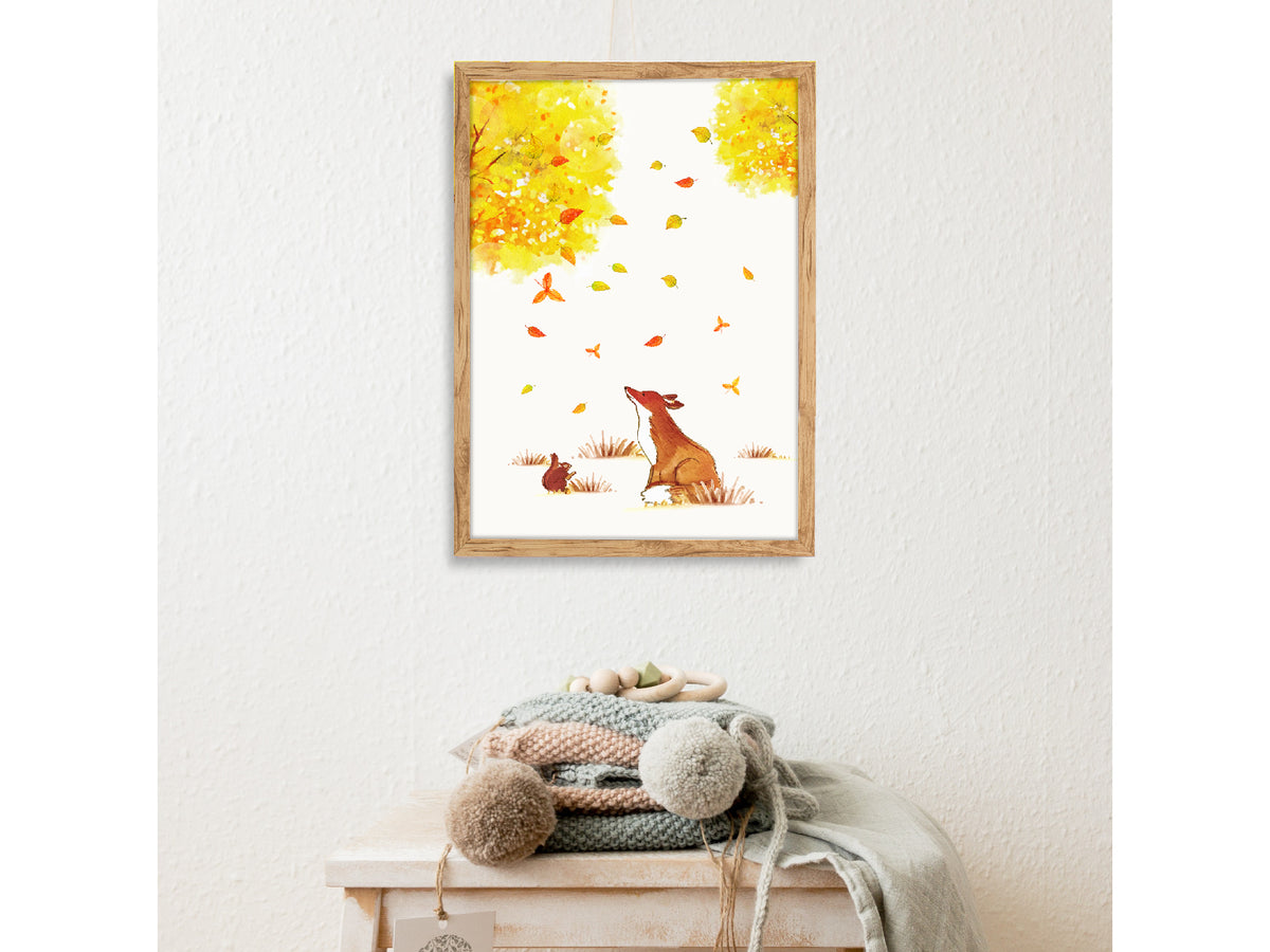 Zorrito Otoñal: cuadro decorativo, vista 2 (c render 1)